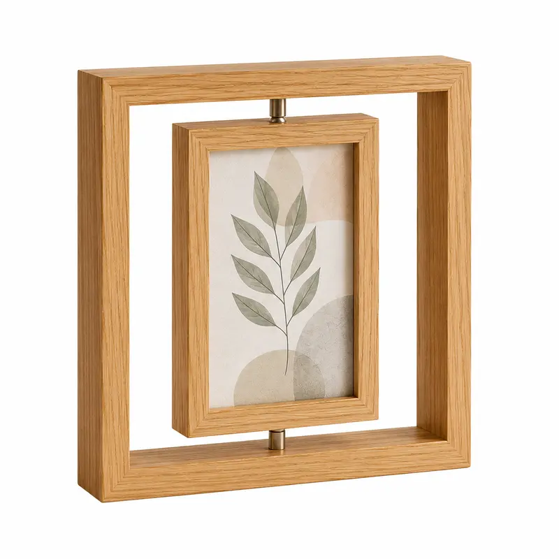 Rotating Wooden Photo Frame