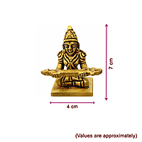 Brass Annapoorani Idol | Goddess Annapurna Statue for Home Pooja Room & Temple Décor