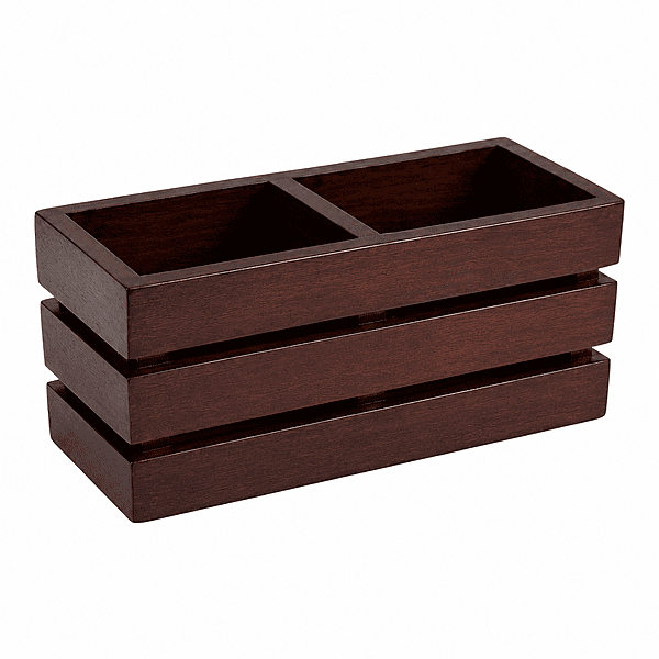 Wooden Dual Compartment Organiser