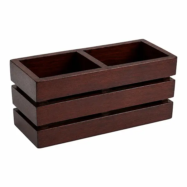 Wooden Dual Compartment Organiser
