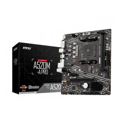 MSI A520M-A PRO Motherboard – AM4 | DDR4 | Micro-ATX | Ryzen Ready