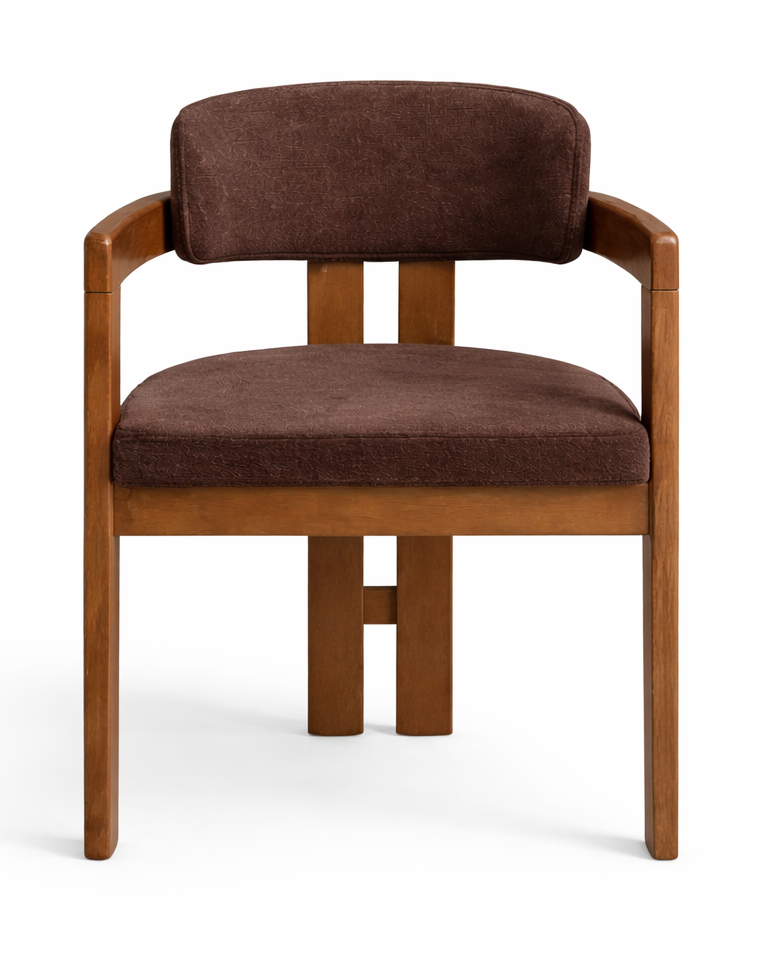 Burbon Fine Dining Cafe Solidwood Upholstery Chair