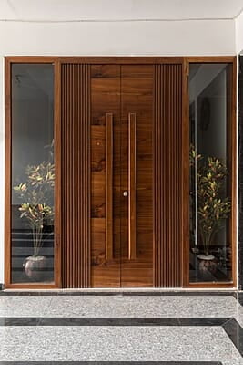 Elegant HDHMR Louvered Double Door with Premium Deco Paint