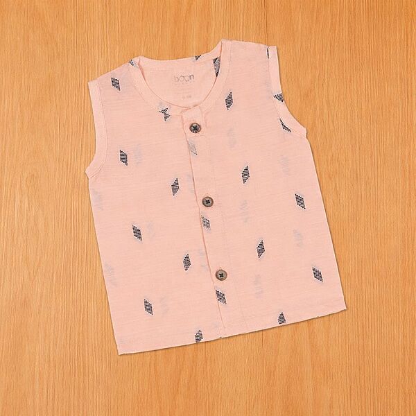 Peach Classic Ethnic Cotton Jhabla