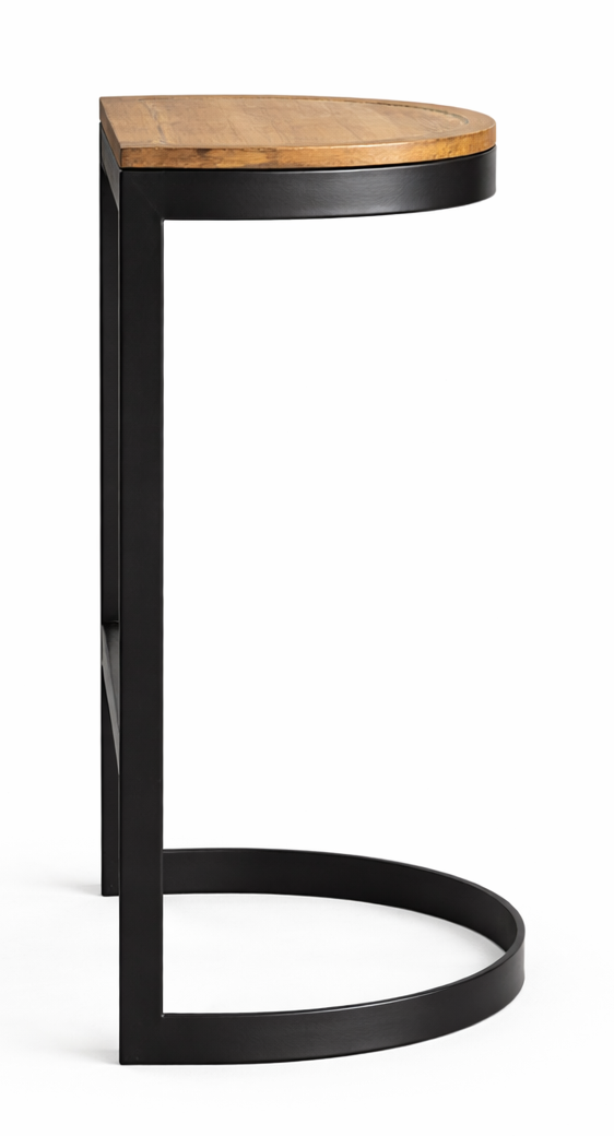 Crosby Industrial Half Round Bar Stool