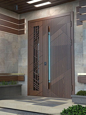 Contemporary 2D HDHMR Door with Deco Paint in Rich Brown