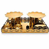 SNACK WARMER PVD FLOWER GOLD