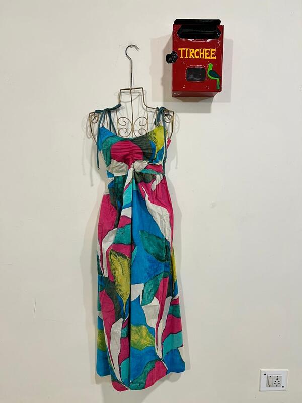 Fiza's Gentle Scrunch Tube Dress - Pink & Blue Hues