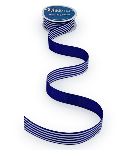 Forest Green & White Stripes Ribbon