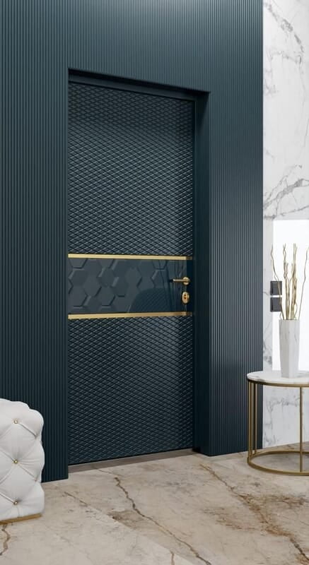 Elegant 3D HDHMR Door with Textured Deco Paint