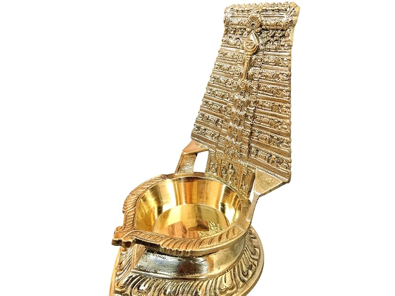Brass Lord Murugan Temple Diya