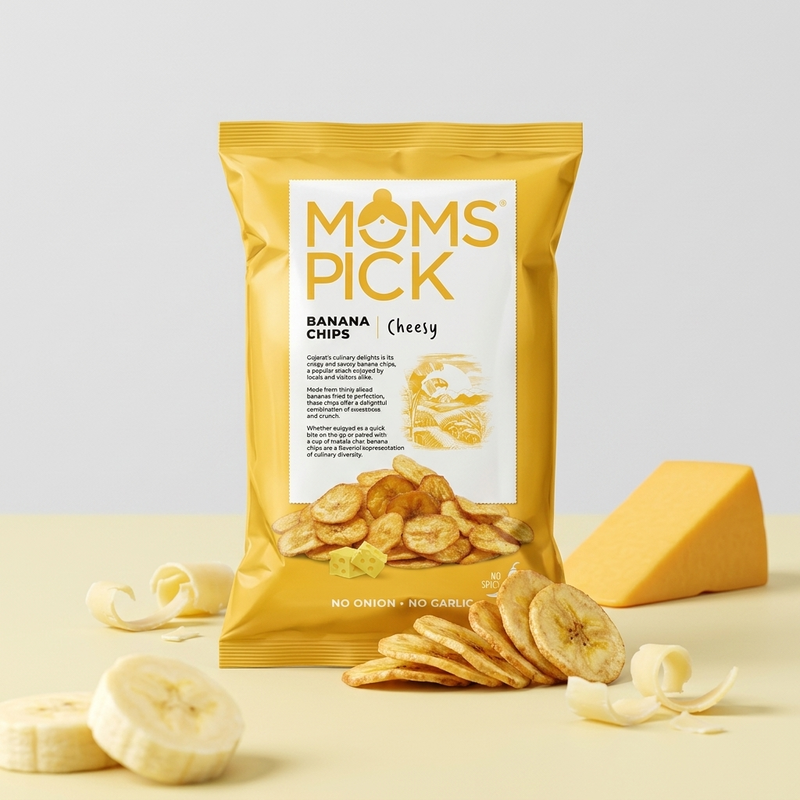 MOMS BANANA CHIPS CHEESY 22GM