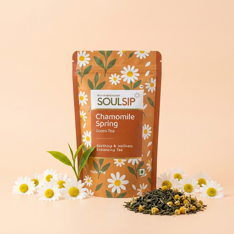 SOULSIP CHAMOMILE SPRING GREEN TEA 75GM