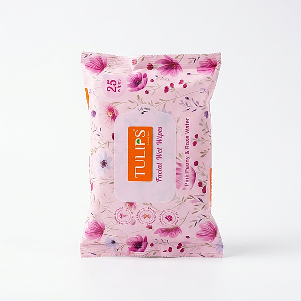 TULIP FACIAL WET TISSUE PAPER 25 WIPIES