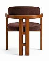 Burbon Fine Dining Cafe Solidwood Upholstery Chair