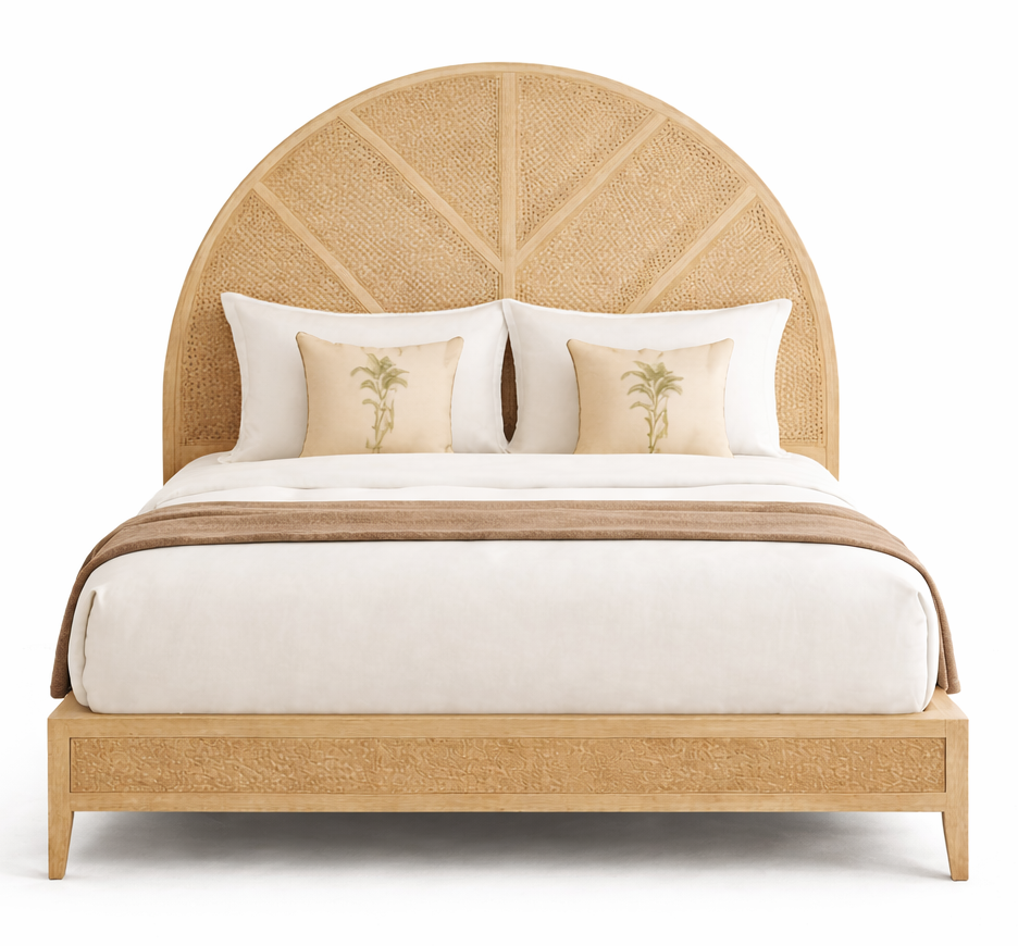 Laura Rustic Finish Hotel King Size Bed