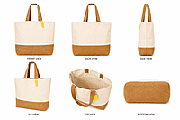 Mixed Fabric Tote Bag