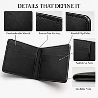 The Onyx Fold Genuine Leather Bifold Wallet – Classic Matte Black