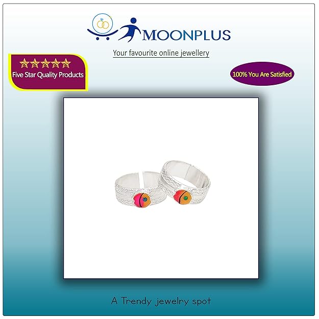 Silver Toe ring/ Metti with Enamel