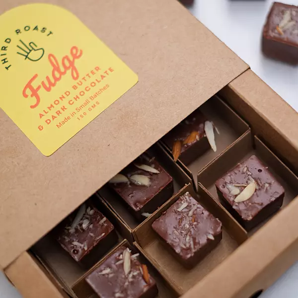 Almond Butter Dark Chocolate Fudge