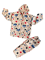 Kids Cartoon Print Hoodie and Pants Set