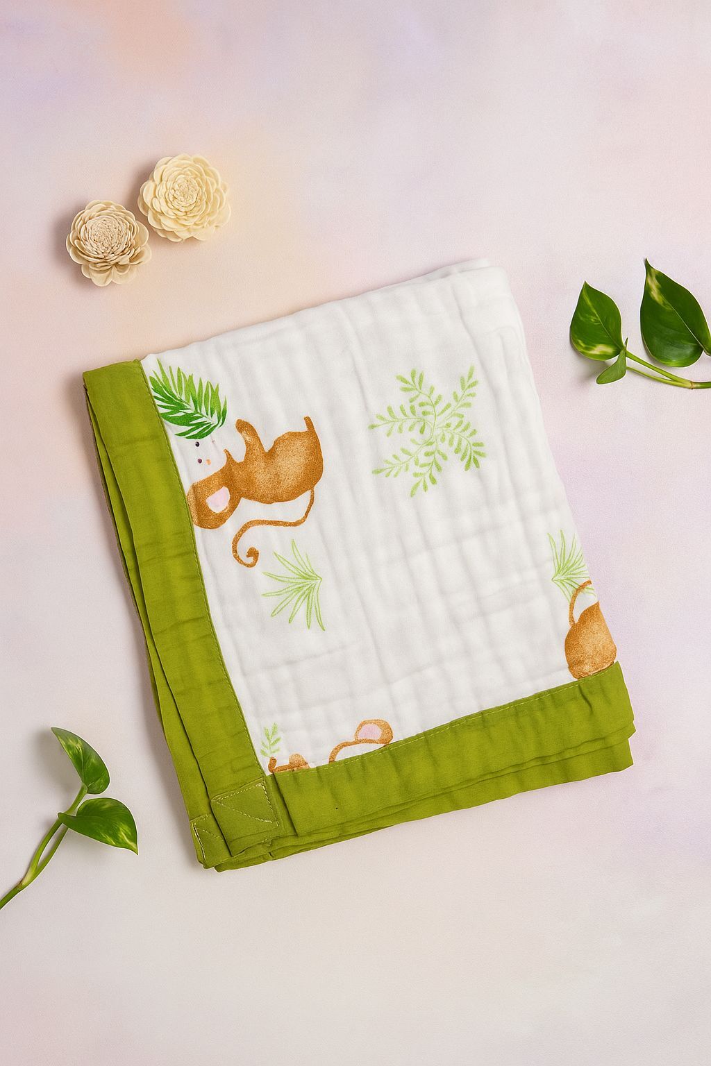 6-Layer Muslin Cotton Bath Towel – Soft & Absorbent – 60 x 120 cm – Assorted Designs