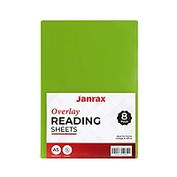 Pack of 8 A5 Plain Light Green Dyslexia Overlay Reading Sheets â€“ PET Material, Rounded Corners