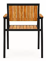 Bolero Steel & Acacia Armchair