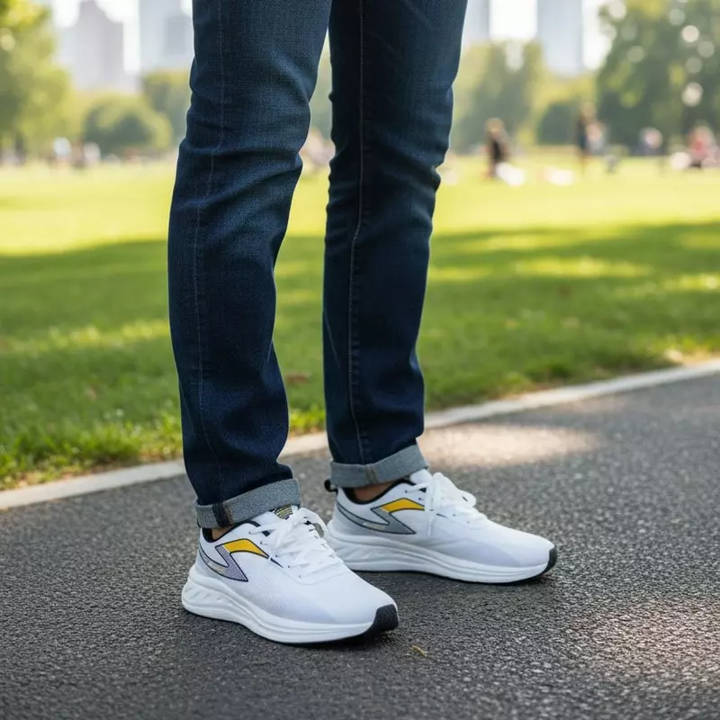 Abros Chance Off White/Grey - Men's Running Shoes