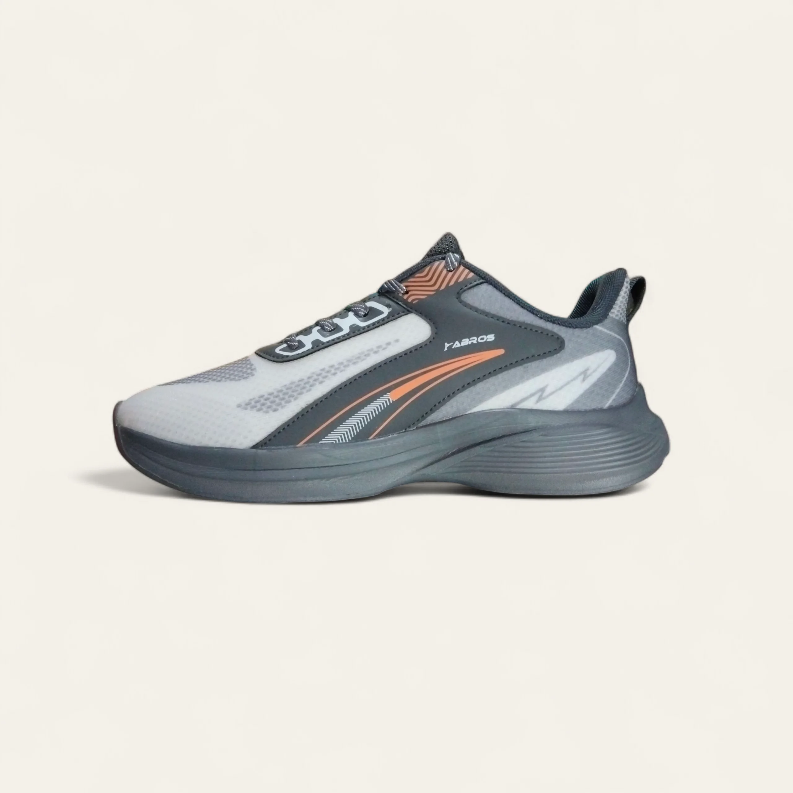 Abros Elan Off White/D.Grey - Men's Running Shoes