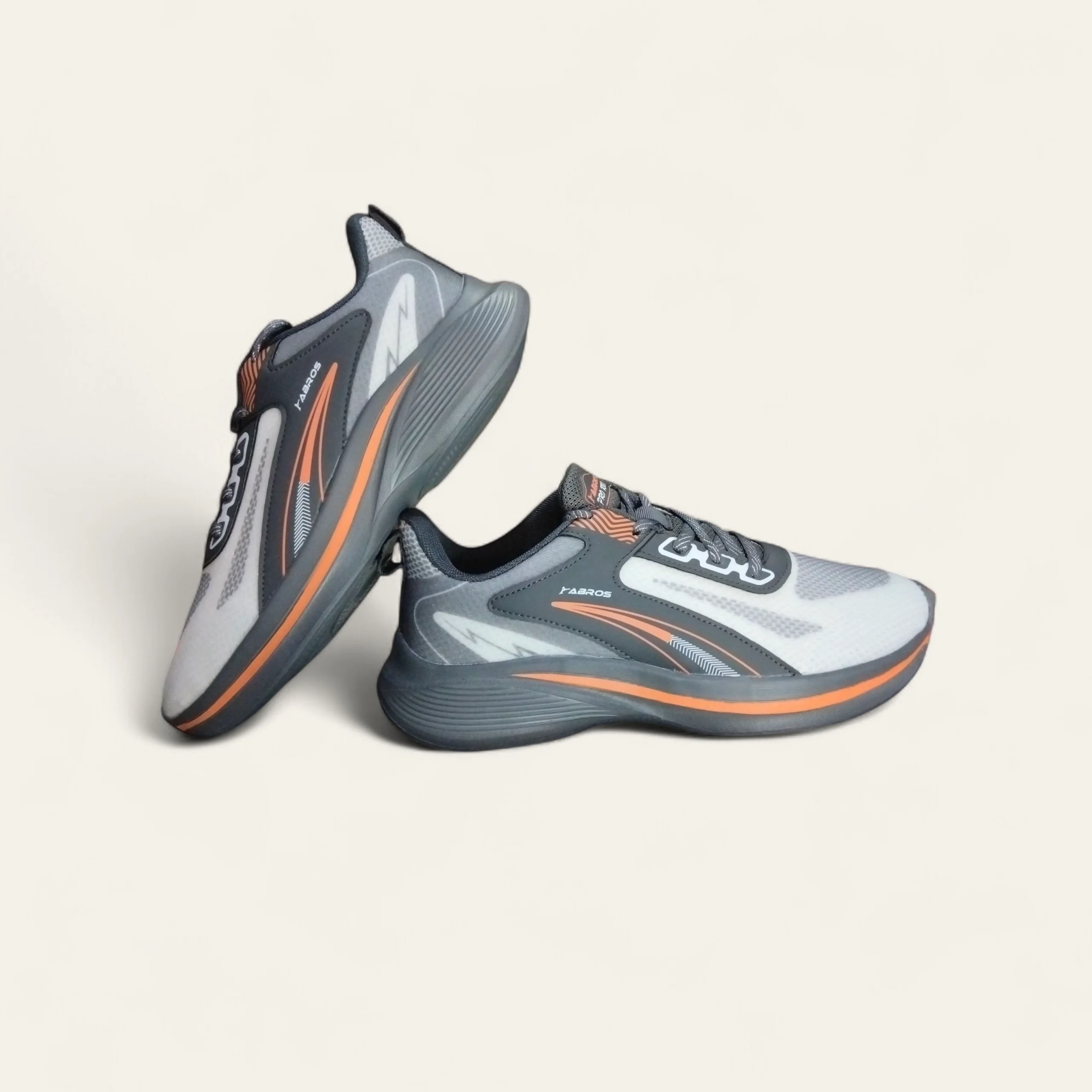 Abros Elan Off White/D.Grey - Men's Running Shoes