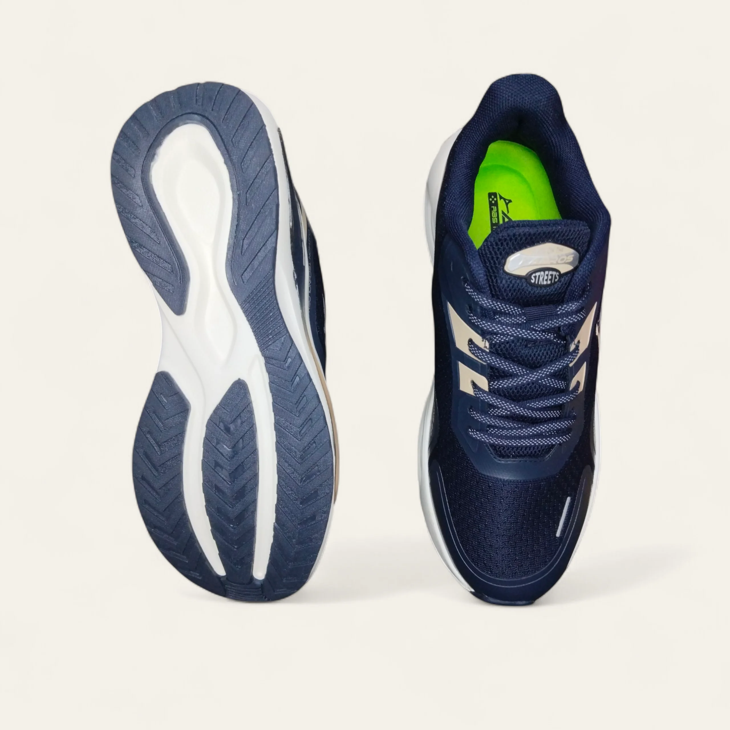 Abros GT700 Navy/Beige - Men's Running Shoes