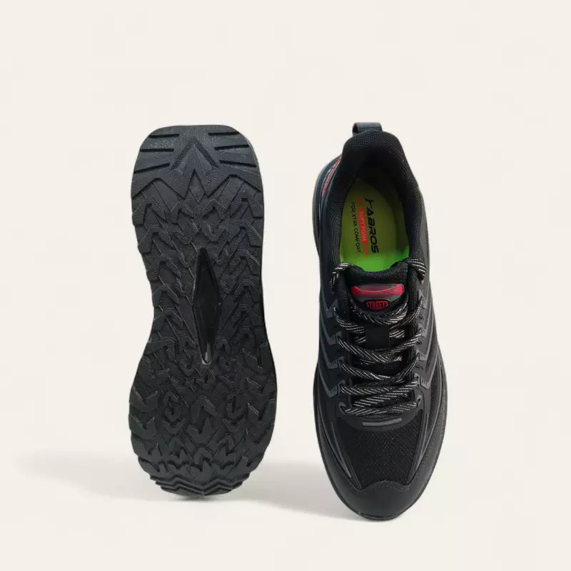 Abros Zevron Black/Grey - Men's Sports Shoes