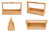 Wooden 3 Jar Display