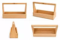 Wooden 3 Jar Display