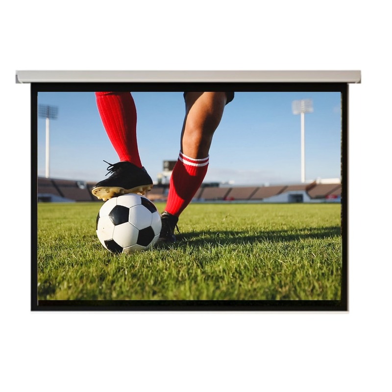 Projector Screen with Manual Wall SRS Autolock Pull-Down – 4:3 Ratio, Slow Retractable, Elite Ultra HD 4K Matte White Projector Screen with Manual Wall SRS Autolock Pull-Down – 4:3 Ratio, Slow Retractable, Elite Ultra HD 4K Matte White