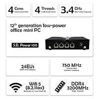 Intel N100 Mini PC – Alder Lake-N  4 LAN Industrial Mini PC