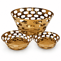 BREAD BASKET ROUND GOLDEN MEDIUM