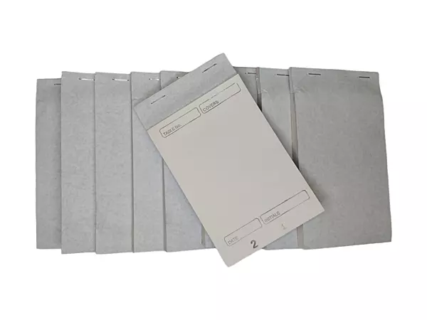 Pack of 10 95mm x 170mm White Duplicate with Carbon Restaurant Service Pads (PAD30)