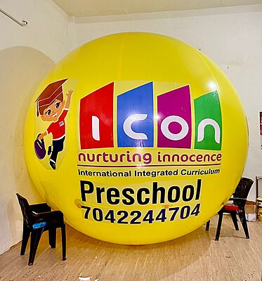 Custom Sticker Pasting PVC Advertising Balloons โ Promotional Sky Balloons for Store Launch, Festivals, Corporate Events & Brand Promotion in India