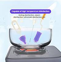 Silicone Baby Bottle Cleaning Brush Kit with Storage Holder Silicone Baby Bottle Cleaning Brush Kit with Storage Holder