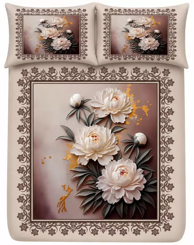 Classic 7D Digital Print Bedsheet Soft, Stylish & Premium Quality Bed Sheet King-225 x 250 CM)