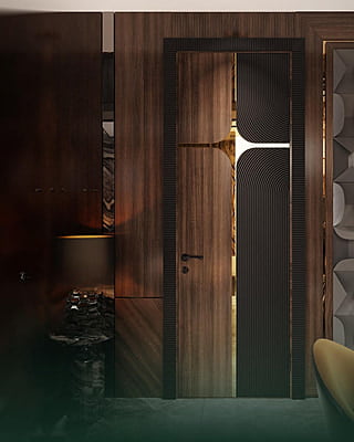 Luxurious 2.5D HDHMR Door with Deco Paint Finish Luxurious 2.5D HDHMR Door with Deco Paint Finish