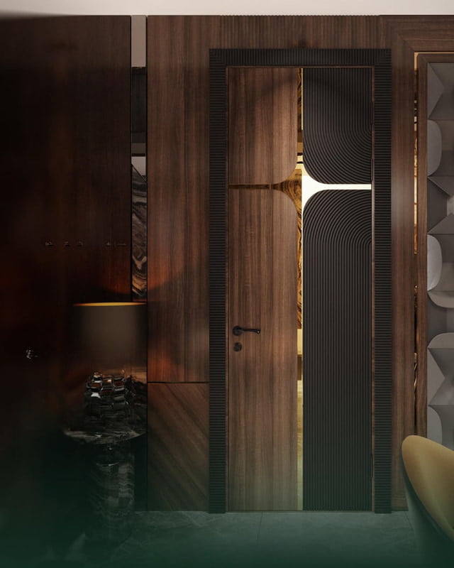 Luxurious 2.5D HDHMR Door with Deco Paint Finish