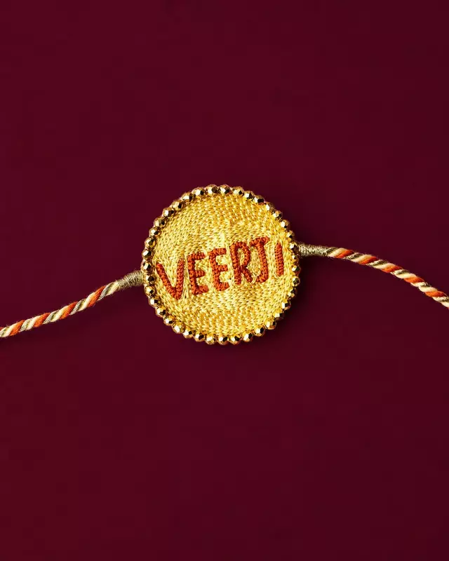 Veerji Embroidered Designer Rakhi