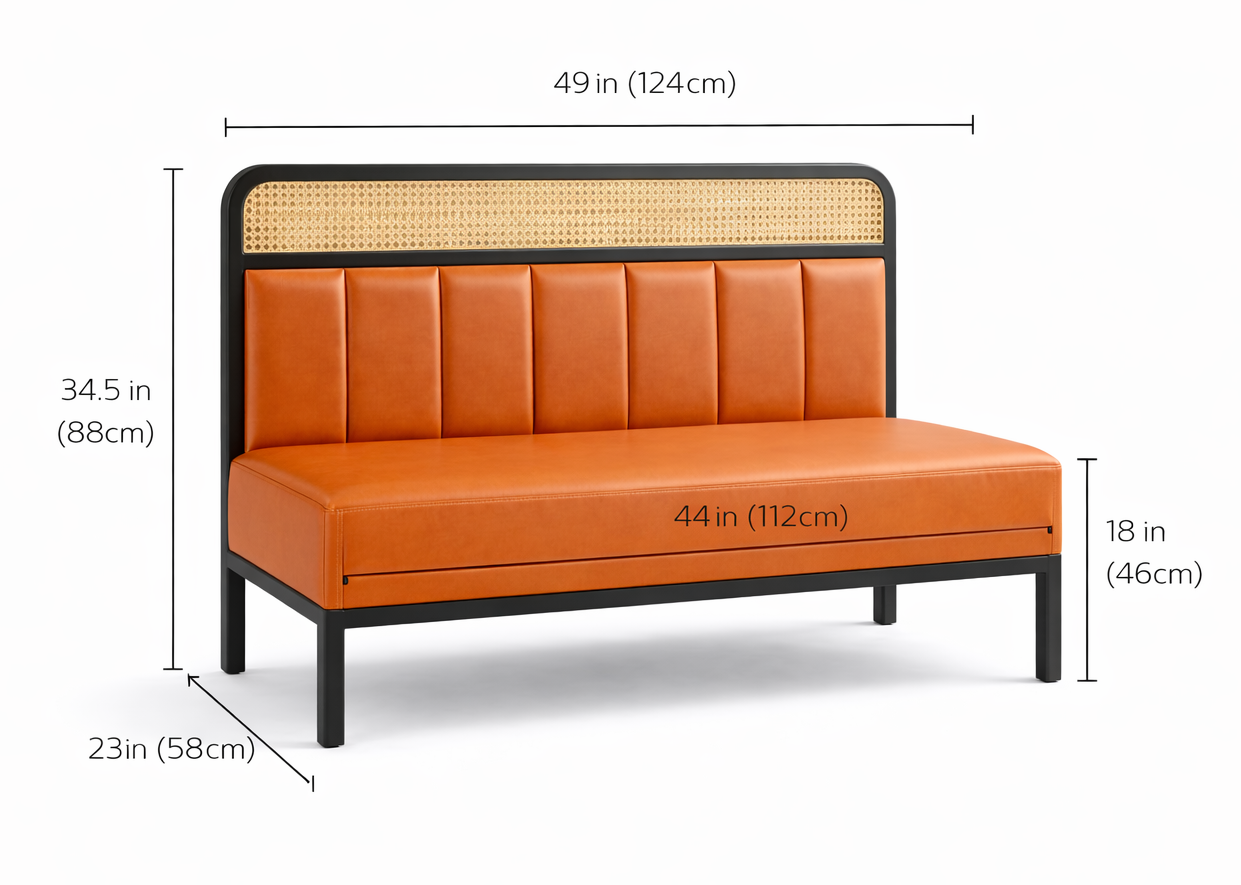 Asher Two Seater Restaurant Sofa Bench