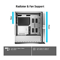 ProLab Design AI828 Mid Tower Workstation PC Case – E-ATX Support | 360mm Radiator