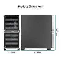 ProLab Design AI828 Mid Tower Workstation PC Case – E-ATX Support | 360mm Radiator