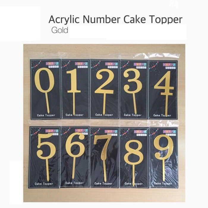 Acrylic number toppers