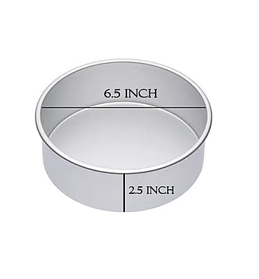 Qson Aluminium Round Cake Baking Mould 6.5 X 2.5"